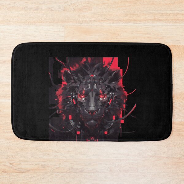 Item preview, Cyber Black Lion // Black Lion // Cool Animal // Cyber Animal // Animal Art // Animal Warrior // Gaming Aesthetic stickers designed and sold by SMARTKIT  DESIGNAGENCY.