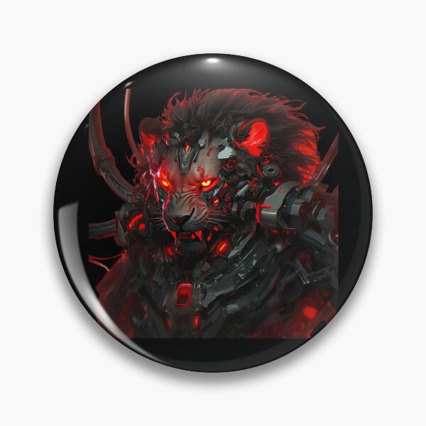 Item preview, Cyber Black Lion // Black Lion // Cool Animal // Cyber Animal // Animal Art // Animal Warrior // Gaming Aesthetic stickers designed and sold by SMARTKIT  DESIGNAGENCY.