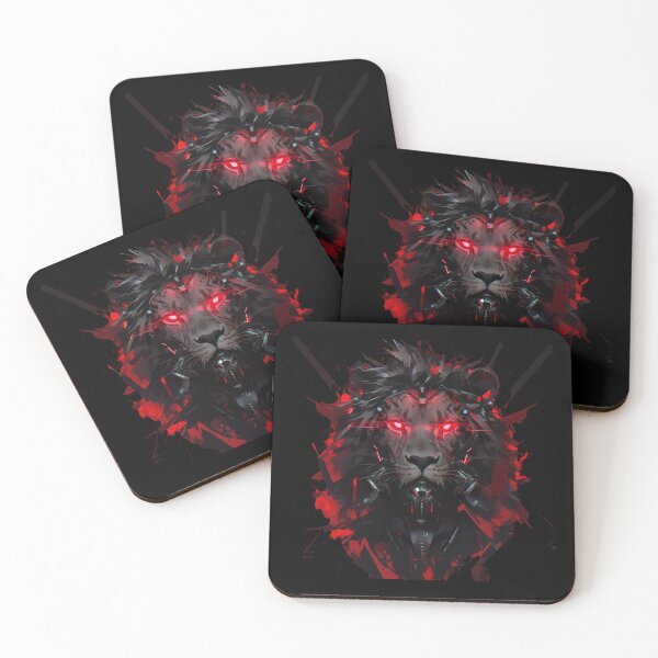 Item preview, Cyber Black Lion // Black Lion // Cool Animal // Cyber Animal // Animal Art // Animal Warrior // Gaming Aesthetic stickers designed and sold by SMARTKIT  DESIGNAGENCY.