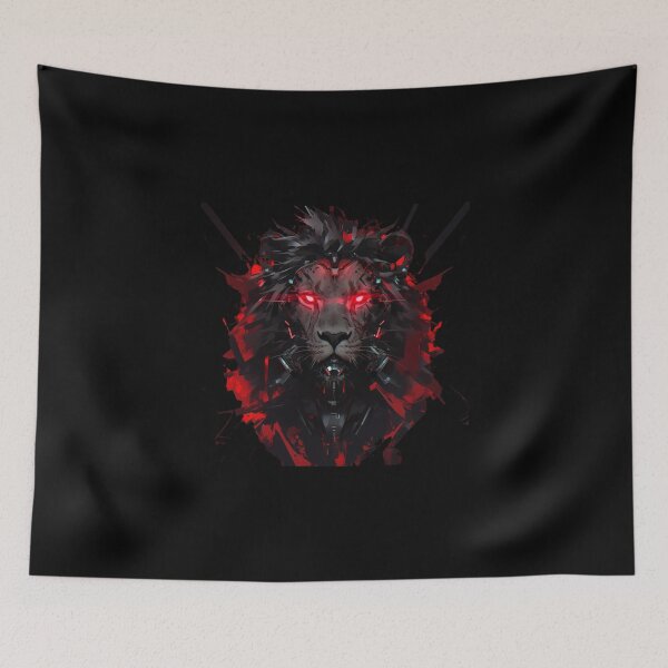 Item preview, Cyber Black Lion // Black Lion // Cool Animal // Cyber Animal // Animal Art // Animal Warrior // Gaming Aesthetic stickers designed and sold by SMARTKIT  DESIGNAGENCY.