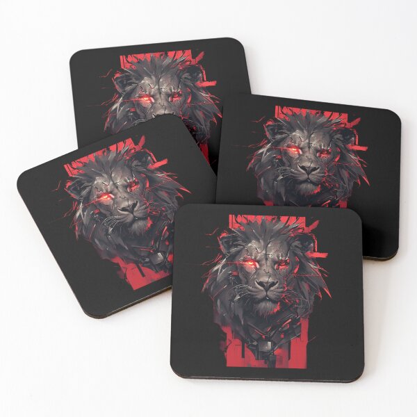 Item preview, Cyber Black Lion // Black Lion // Cool Animal // Cyber Animal // Animal Art // Animal Warrior // Gaming Aesthetic stickers designed and sold by SMARTKIT  DESIGNAGENCY.