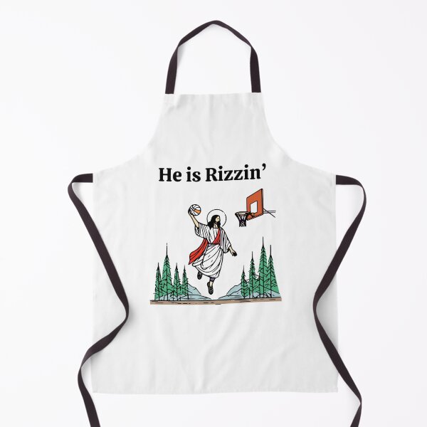 Item preview, He is Rizzin Funny Easter Jesus Playing Basketball Meme designed and sold by SnarkoClothes.