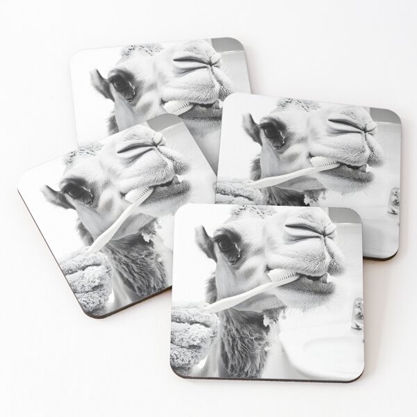 Item preview, Camel Brushing Teeth, Animals in Bathroom designed and sold by CheekyAnimalz.