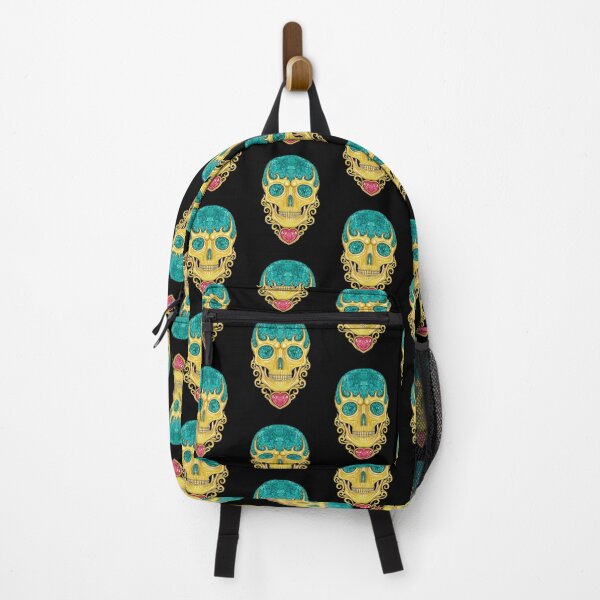 Item preview, Gold skull set witn turquoise ruby and vintage art. designed and sold by Jiwsurreal.