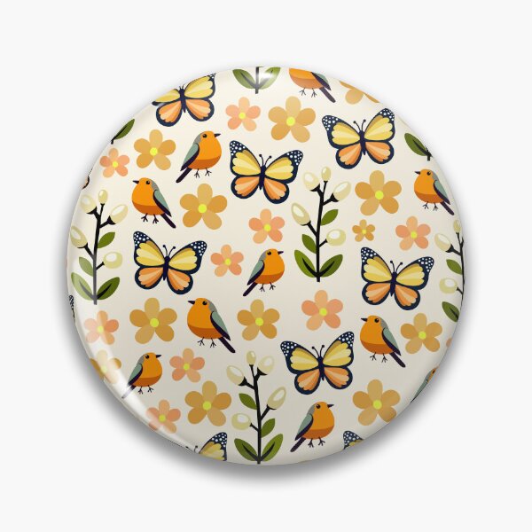 Item preview, Orange Butterfly Robin Pattern designed and sold by WildGuess5.