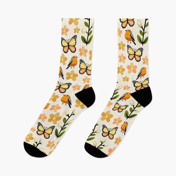 Item preview, Orange Butterfly Robin Pattern designed and sold by WildGuess5.