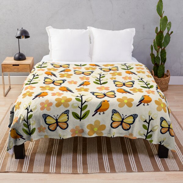 Item preview, Orange Butterfly Robin Pattern designed and sold by WildGuess5.