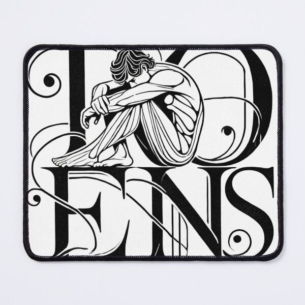 Item preview, "Melancholic Man Sitting on Eternal Words" designed and sold by ForFamily1120.
