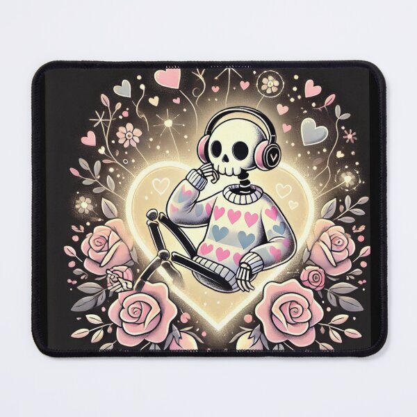 Item preview, Valentine's Day Skeleton - Pastel Neon Heart and Love Rose designed and sold by ATOTI.