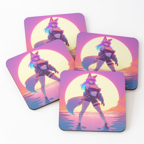 Item preview, Furry Wolf Girl Retro Sun designed and sold by Nightarcade.