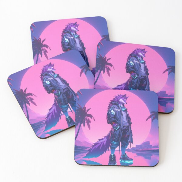 Item preview, Furry Wolf Boy Retro Sun designed and sold by Nightarcade.