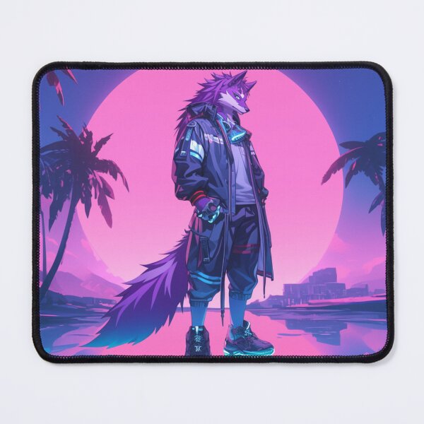 Item preview, Furry Wolf Boy Retro Sun designed and sold by Nightarcade.