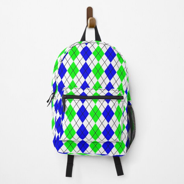 Item preview, Blue Green White Argyle Pattern Design designed and sold by PatternTitan.