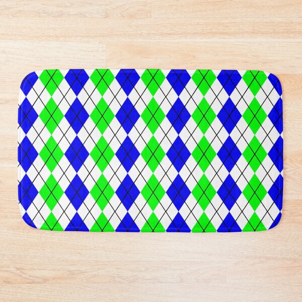Item preview, Blue Green White Argyle Pattern Design  designed and sold by PatternTitan.