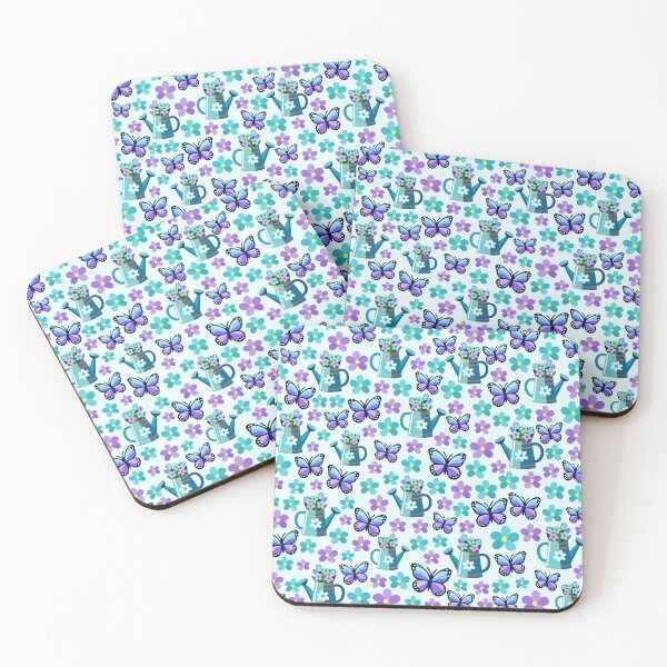 Item preview, Blue Butterfly Watering Can Pattern designed and sold by WildGuess5.