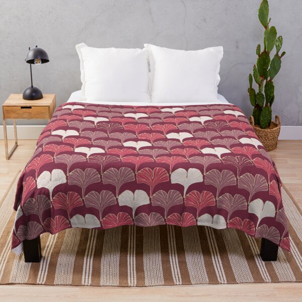 Item preview,  Ginkgo - black cherry red designed and sold by LisaLeQuelenec.