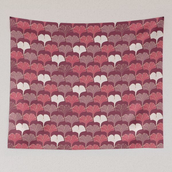 Item preview,  Ginkgo - black cherry red designed and sold by LisaLeQuelenec.