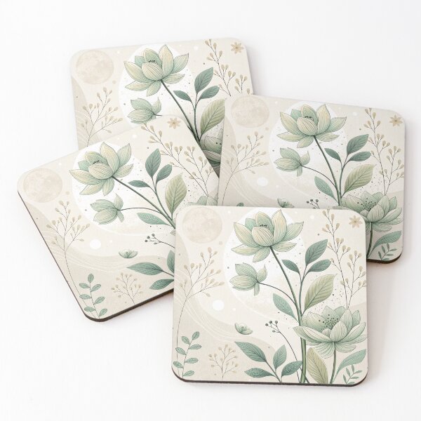 Item preview, Elegant Japandi Abstract Sage Green Floral  designed and sold by zaina.sho.