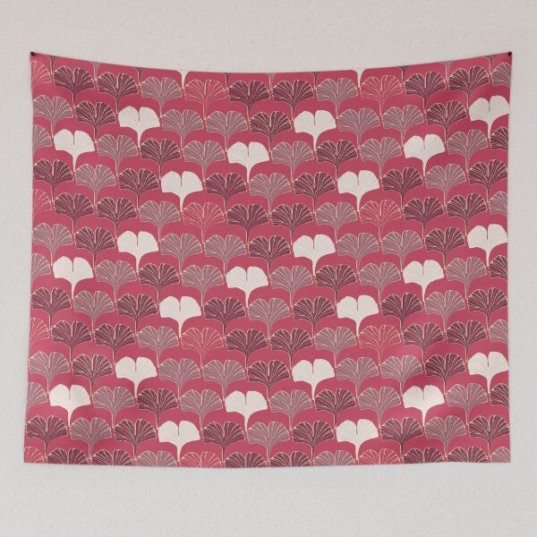 Item preview, Ginkgo - cranberry red designed and sold by LisaLeQuelenec.