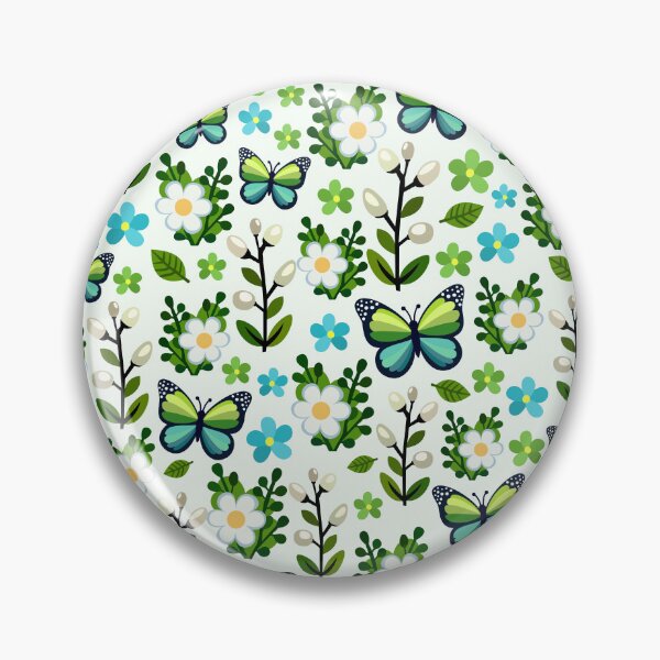 Item preview, Green Butterfly Flower Pattern designed and sold by WildGuess5.