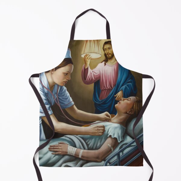 Item preview, JESUS AND A NURSE. Nurse attending to a sick person with Jesus designed and sold by Obinne.