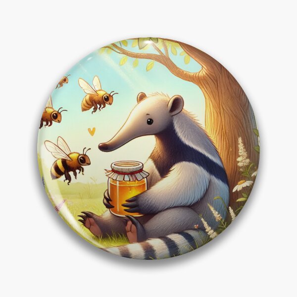 Item preview, Anteater and bee - Anteater loves heney designed and sold by DamioPolArt.