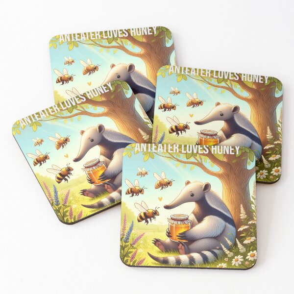 Item preview, Anteater and bee - Anteater loves heney designed and sold by DamioPolArt.