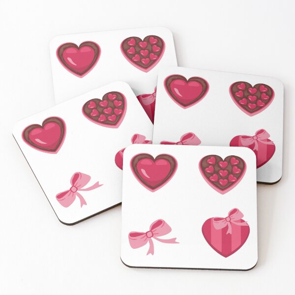 Item preview, heart stickers including gift boxes, flower patterns, chocolate and cookies designed and sold by olenapetol.