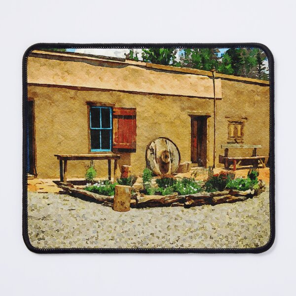 Item preview, Charming adobe building in Taos, New Mexico captured in watercolor style designed and sold by GestaltImagery.