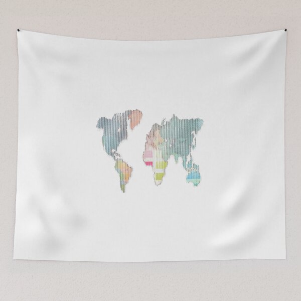 Item preview, World wide design map grid designed and sold by TriForceDesign.