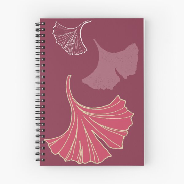 Item preview, Cascading Ginkgo in black cherry red designed and sold by LisaLeQuelenec.