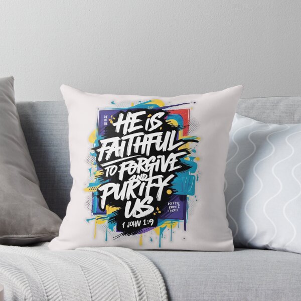 Item preview, Faithful Forgiveness Graffiti – 1 John 1:9 Bible Verse Design designed and sold by JassPrintondmd.