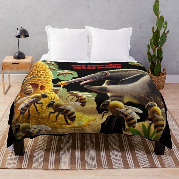 Item preview, Anteater and bee - Anteater loves heney 2 designed and sold by DamioPolArt.