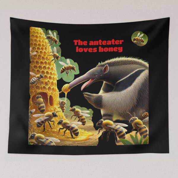 Item preview, Anteater and bee - Anteater loves heney 2 designed and sold by DamioPolArt.