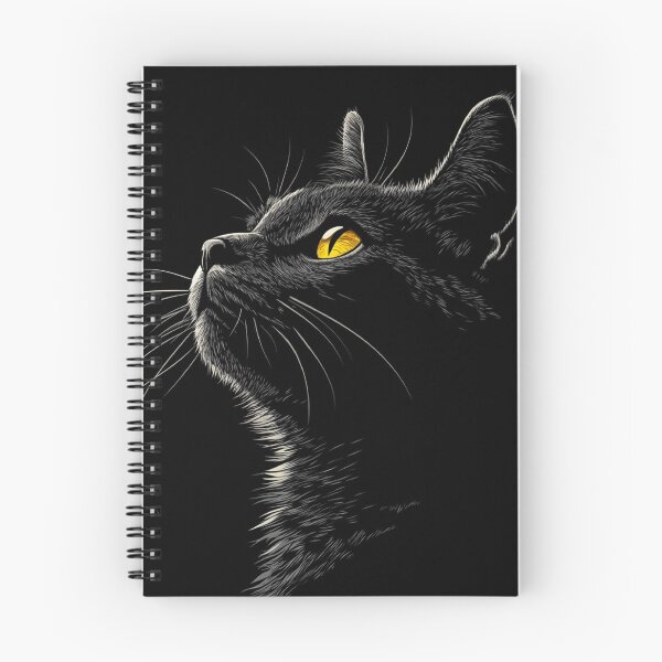 Item preview, Black Cat Silhouette Yellow Eyes designed and sold by GrinGalore.