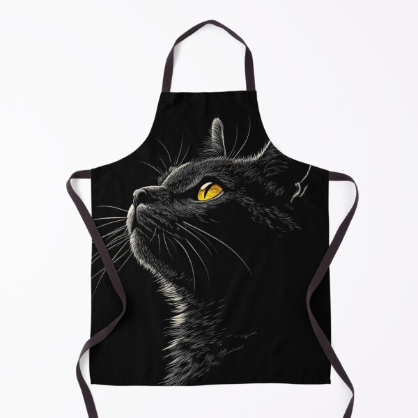 Item preview, Black Cat Silhouette Yellow Eyes designed and sold by GrinGalore.