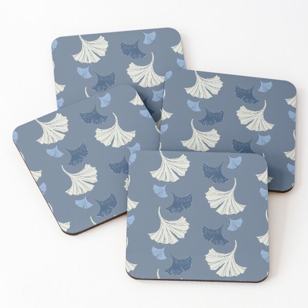 Item preview, Cascading Ginkgo in french navy designed and sold by LisaLeQuelenec.