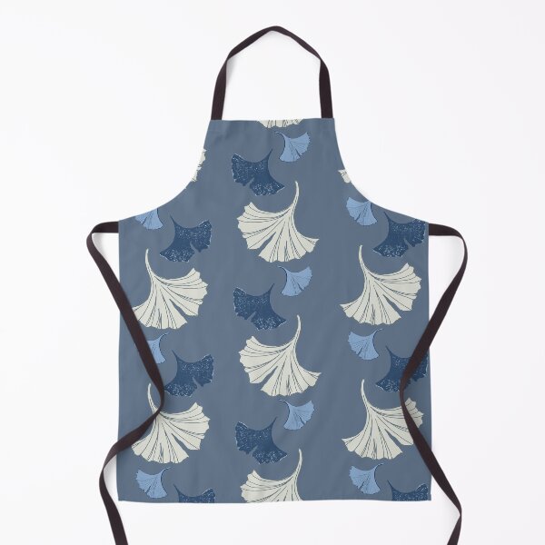 Item preview, Cascading Ginkgo in french navy designed and sold by LisaLeQuelenec.