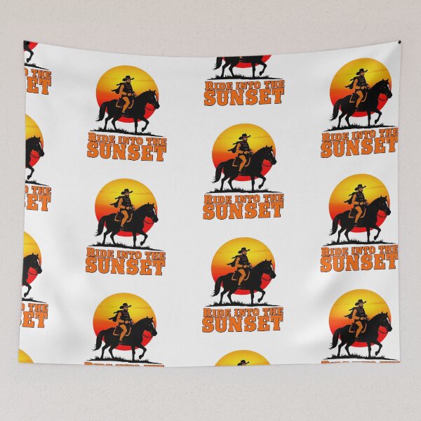 Item preview, Ride into the Sunset - Western Cowboy Art designed and sold by samtheai.