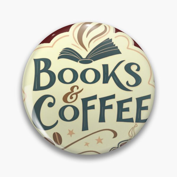 Item preview, Books & Coffee, Modern typography with coffee cup steam forming book titles, Book Lover, Bibliophile, Bookworm, Book Addict, Reading Time designed and sold by PixelStoneDesign .