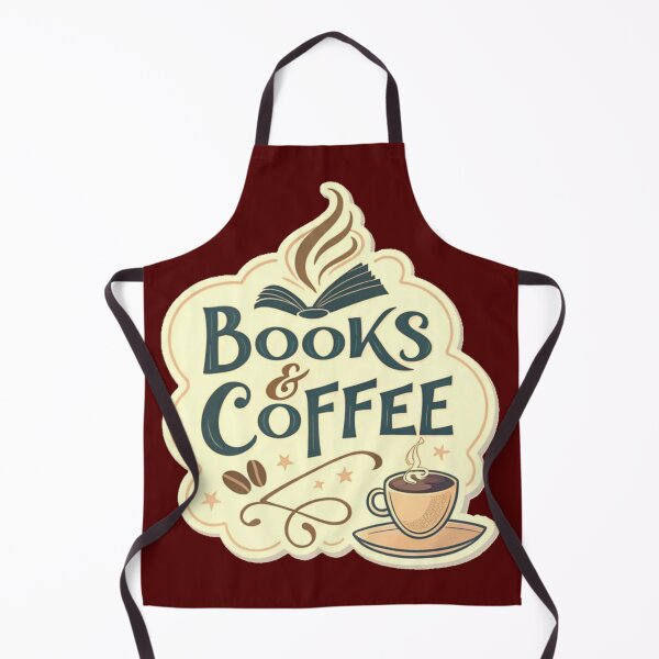 Item preview, Books & Coffee, Modern typography with coffee cup steam forming book titles, Book Lover, Bibliophile, Bookworm, Book Addict, Reading Time designed and sold by PixelStoneDesign .