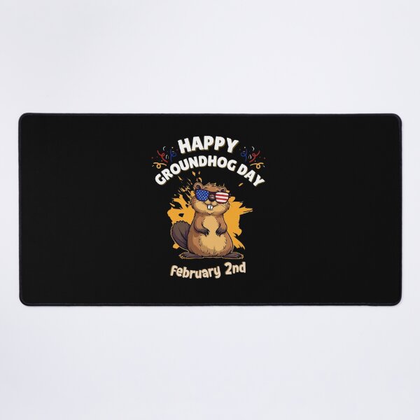 Item preview, Awesome and Funny Happy Groundhog Day wearing sunglasses usa flag designed and sold by MotivaChic.