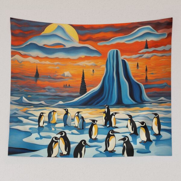 Item preview, Penguins on ice designed and sold by George Hutton Hunter.