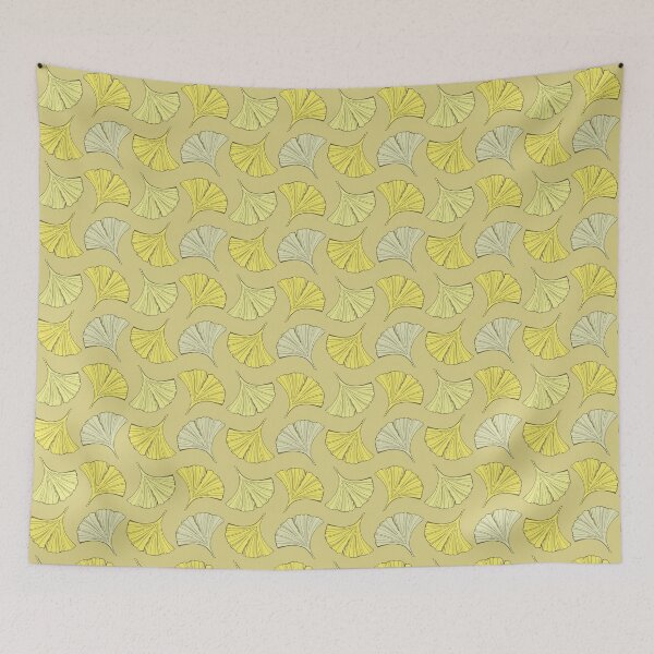 Item preview, Falling ginkgo on wheat designed and sold by LisaLeQuelenec.