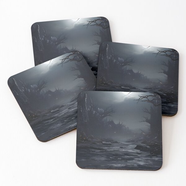 Item preview, Haunted Moonlit Forest Path: Dark Fantasy Landscape designed and sold by Amr Siam.