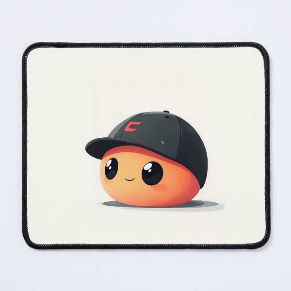 Item preview, Cute Cartoon Orange Character With Baseball Cap designed and sold by GoldenTealArts.