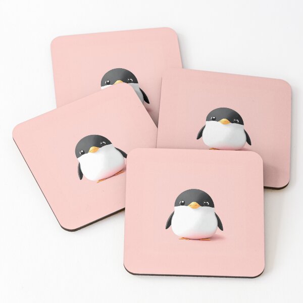 Item preview, Cute 3D Penguin With Minimalist Design designed and sold by GoldenTealArts.