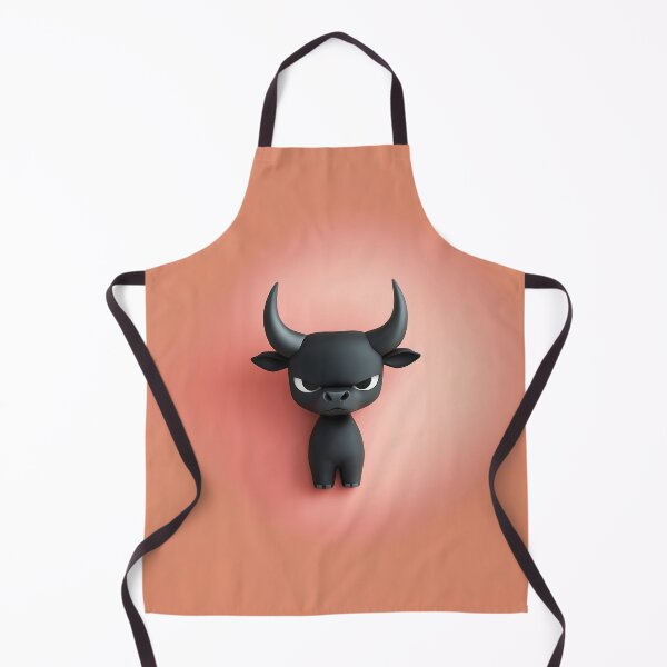 Item preview, Cute 3D Black Bull With Minimalist Design designed and sold by GoldenTealArts.