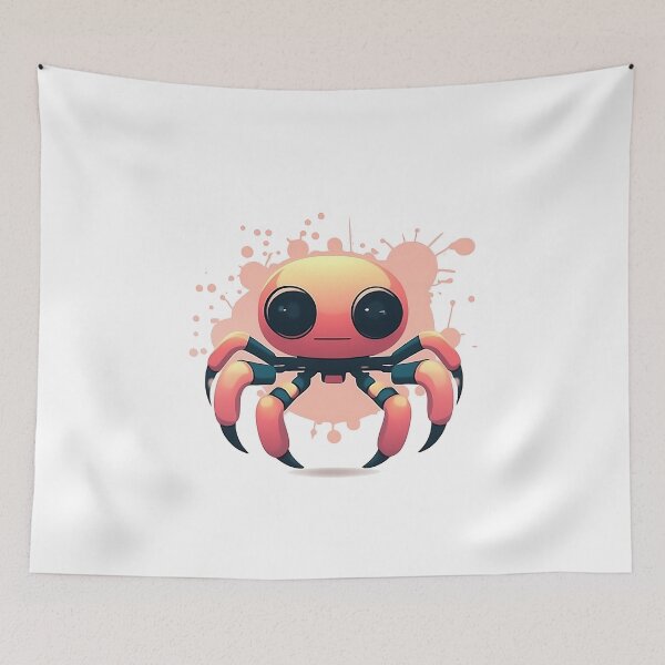 Item preview, Cute Robot Crab Vector Illustration designed and sold by GoldenTealArts.