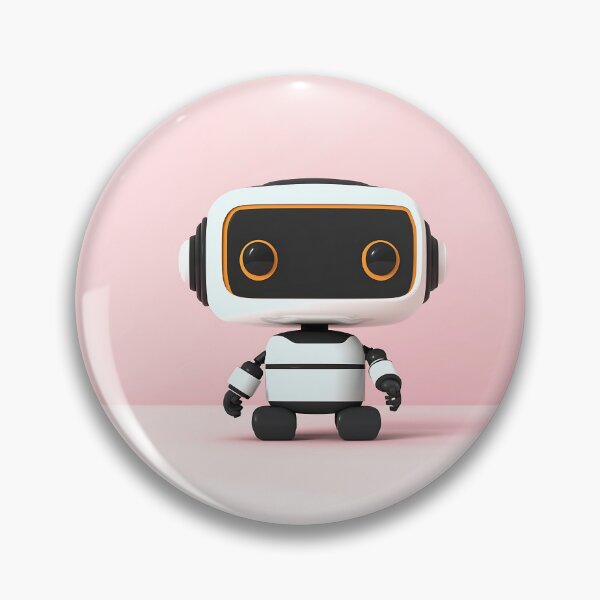 Item preview, Cute Robot Illustration With Minimalist Design designed and sold by GoldenTealArts.